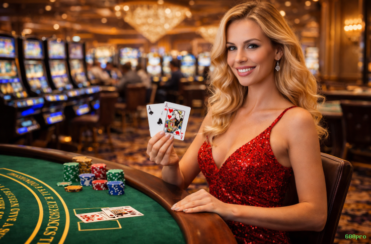 Imagem promocional do cassino online da 600pro mostrando jogos ao vivo
